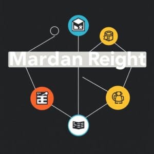 Abstracte illustratie over het onderwerp merkenrecht op het internet