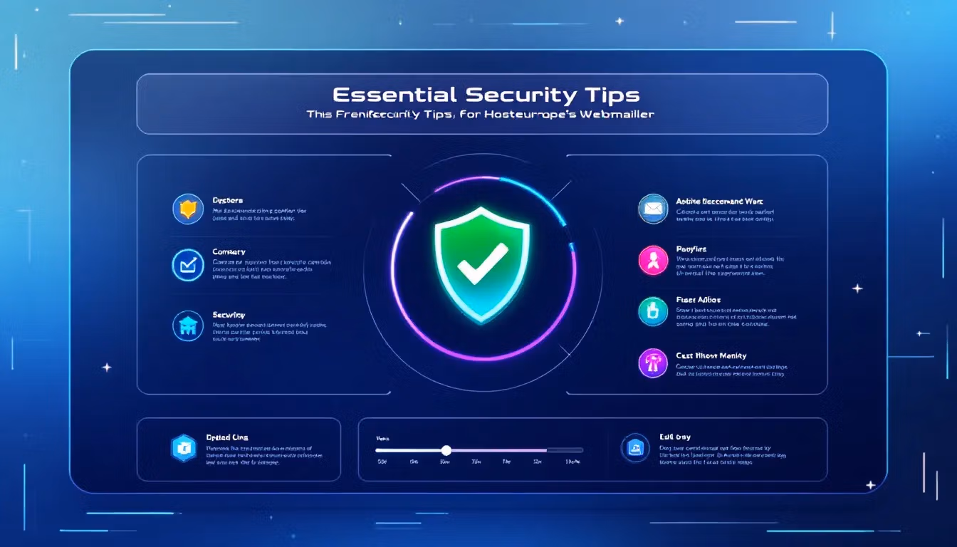 Ein Bild, das Sicherheitstipps für den Hosteurope Webmailer darstellt.