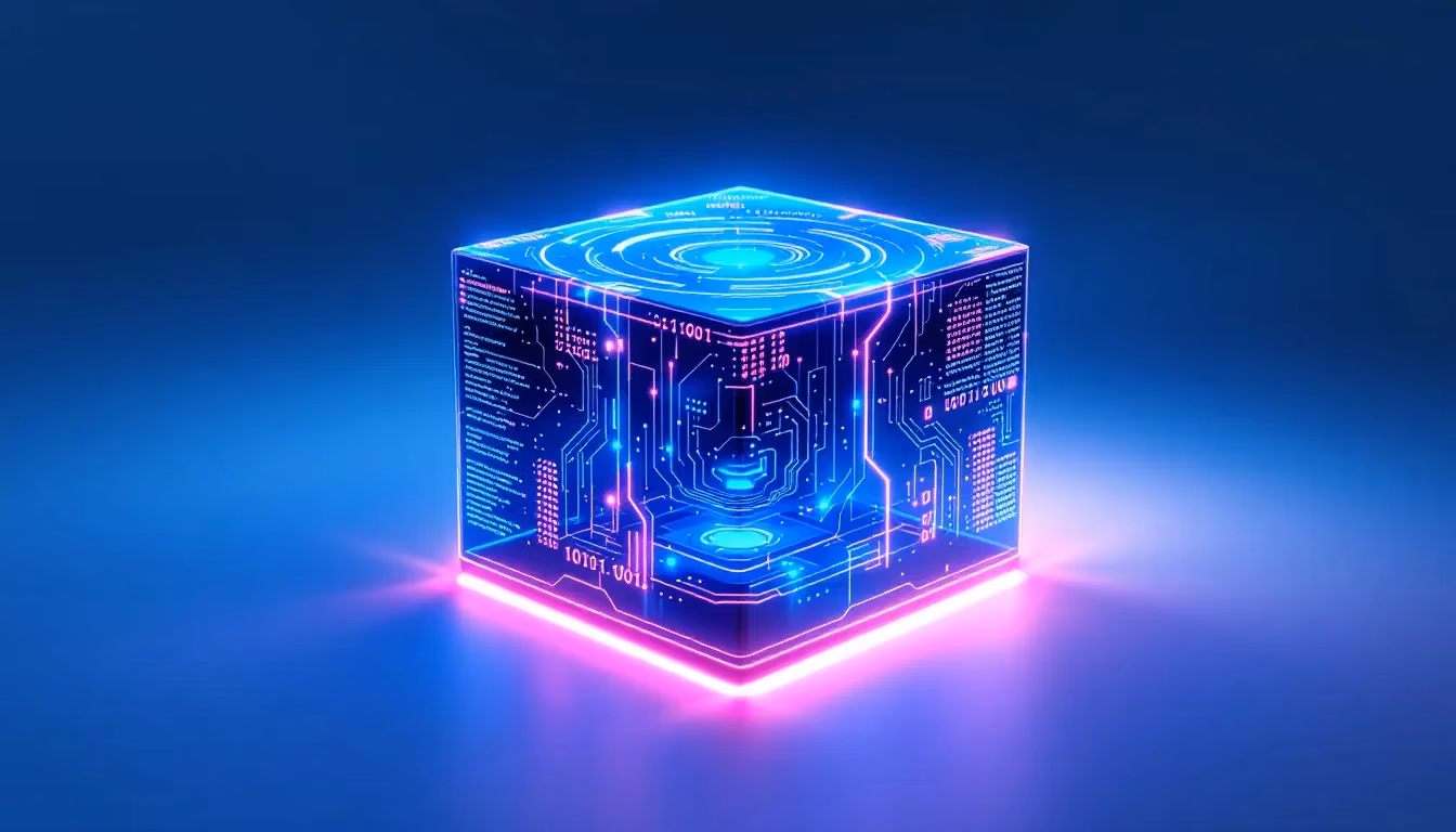 Imaginea prezintă logo-ul Oracle VM VirtualBox, un software de virtualizare open source care permite utilizatorilor să ruleze diferite sisteme de operare, precum Windows, Linux și macOS, pe un sistem gazdă. În fundal sunt pictograme și elemente grafice care reprezintă caracteristicile și aplicațiile software-ului, inclusiv suportul pentru sistemele de operare și rețelele invitate.