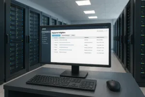 Plesk Panel cu administrare cronjob deschisă într-un centru de date modern