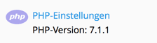 php Einstellungen