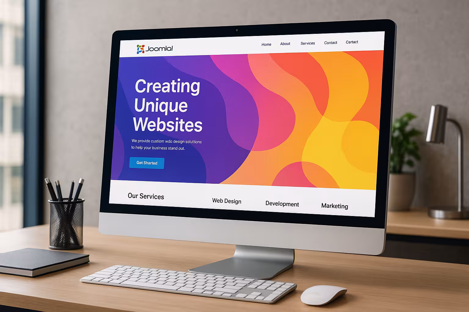Personalizzazione del template Joomla a video con un web design moderno