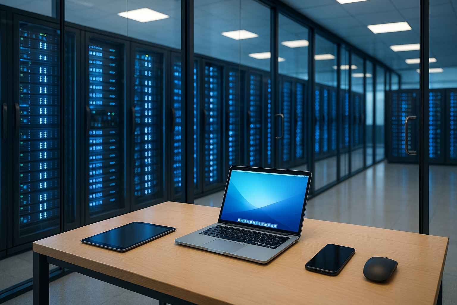 Uusinta tekniikkaa edustavat palvelimet jaettua ja dedikoitua hostingia varten datakeskuksessa.