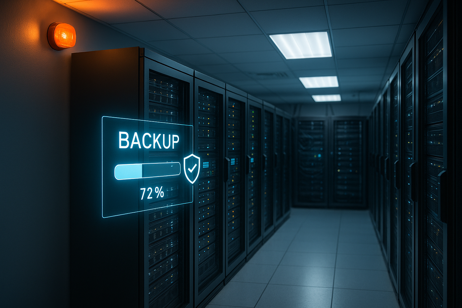 Sala server con infrastruttura di backup per il disaster recovery