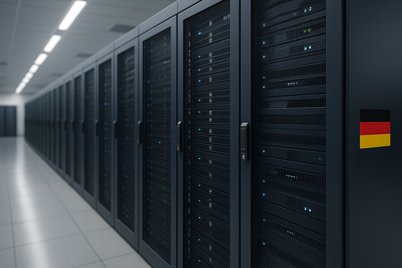 Concentrare pe un centru de date german de ultimă generație cu servere securizate