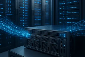 Centro server con architettura reverse proxy e rack di server