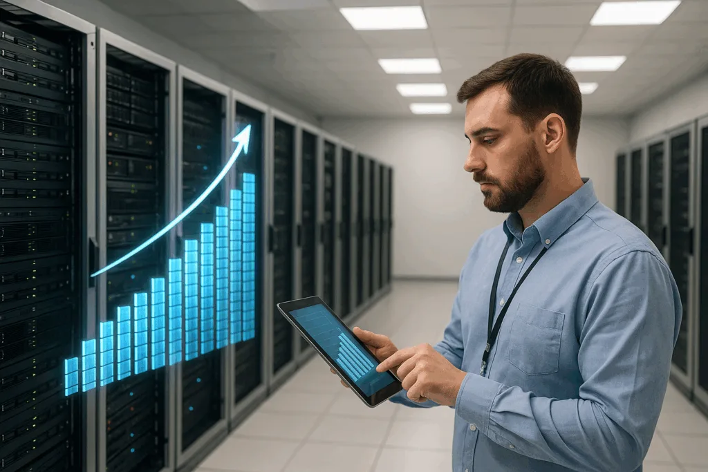 Server room with admin when upgrading the All-Inkl Webspace