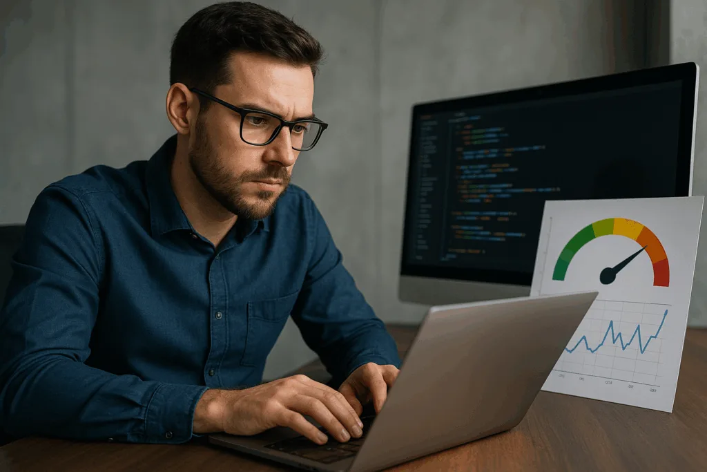 Web developer conducts performance audit for WordPress