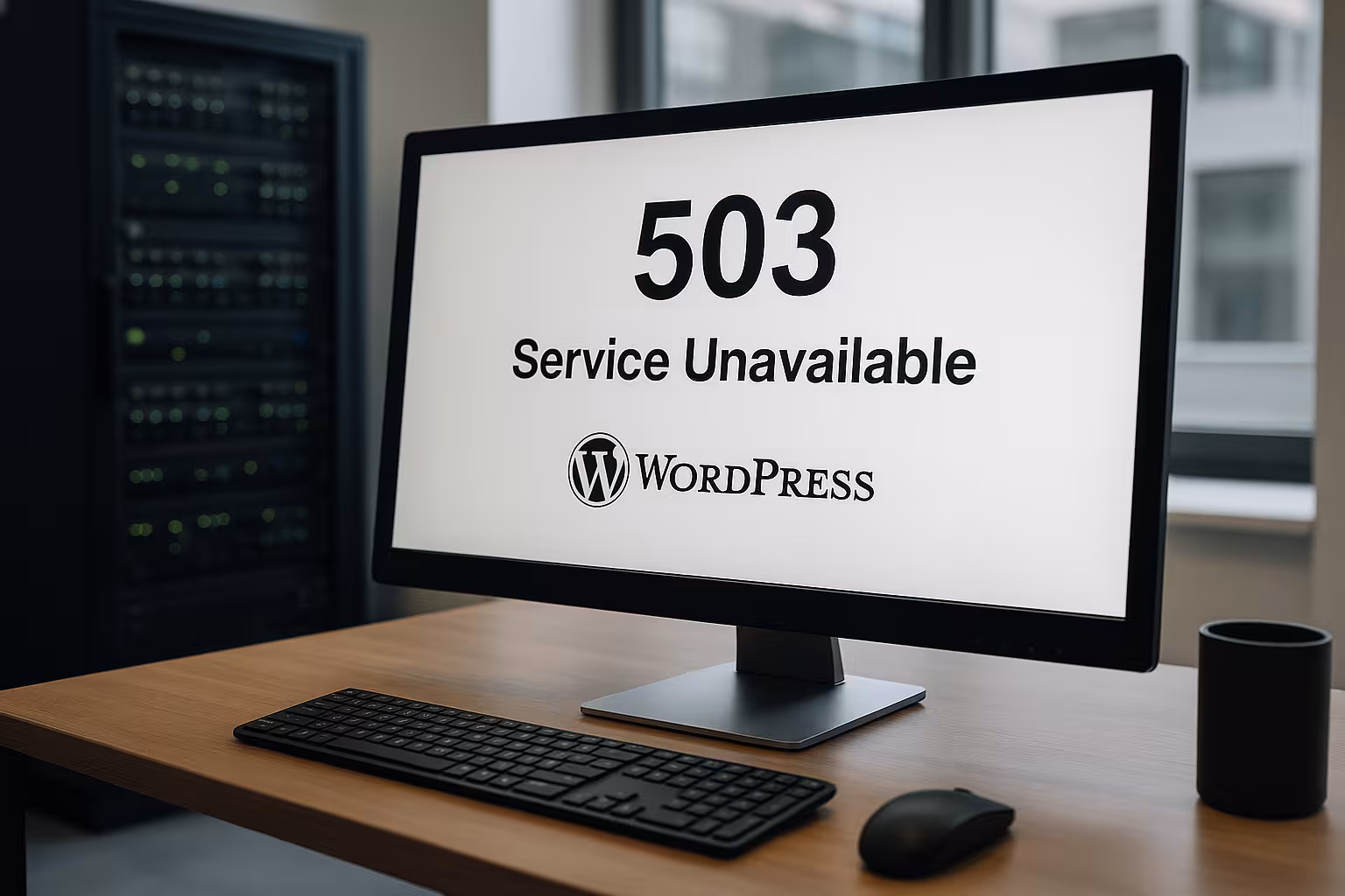 モニターはWordPress 503エラーコードとService Unavailableを表示します。