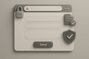Modern beveiligd contactformulier met SSL en gegevensbescherming
