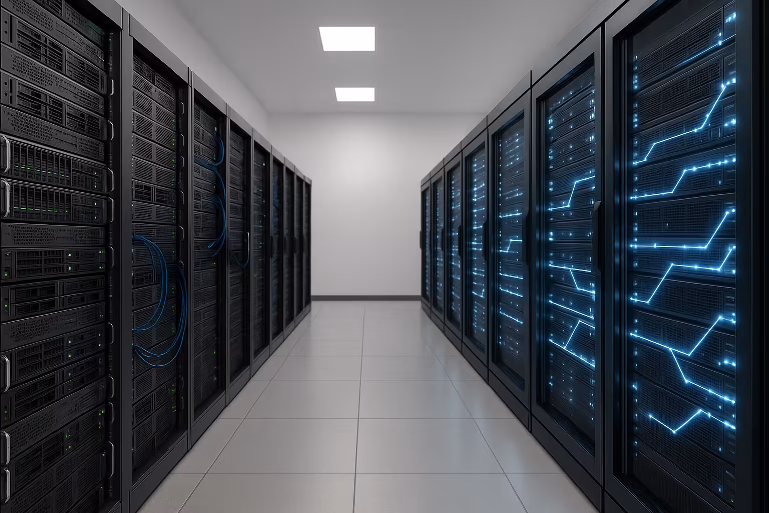 Centru de date cu servere bare metal și virtualizate unul lângă altul