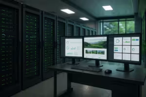 Moderne datacenter til hosting af flere domæner med flere servere