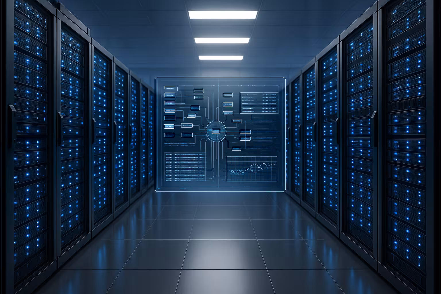 Moderna dashboard di gestione del server con pannello di controllo LiveConfig per un web hosting professionale