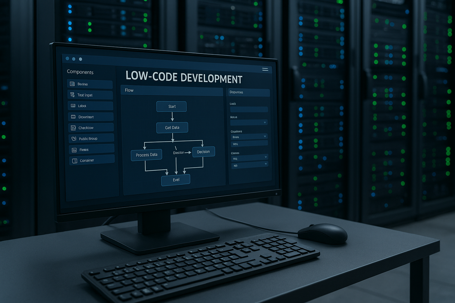 Low-Code Entwicklungsumgebung auf einem Server