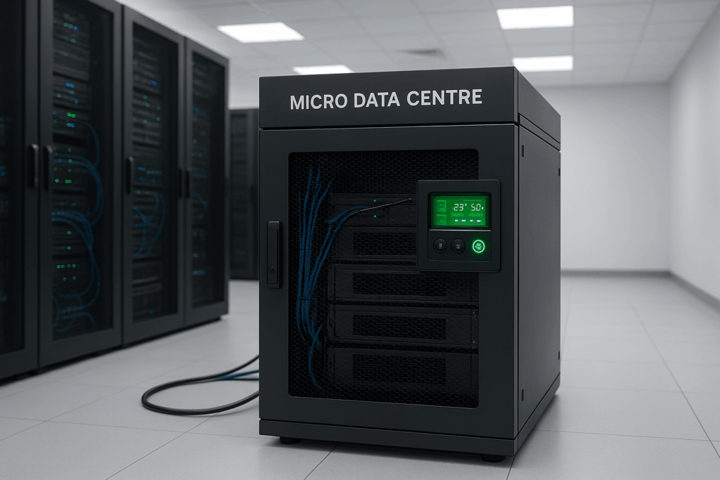 Съвременна хостинг инфраструктура Micro-Data-Centre сървърен шкаф