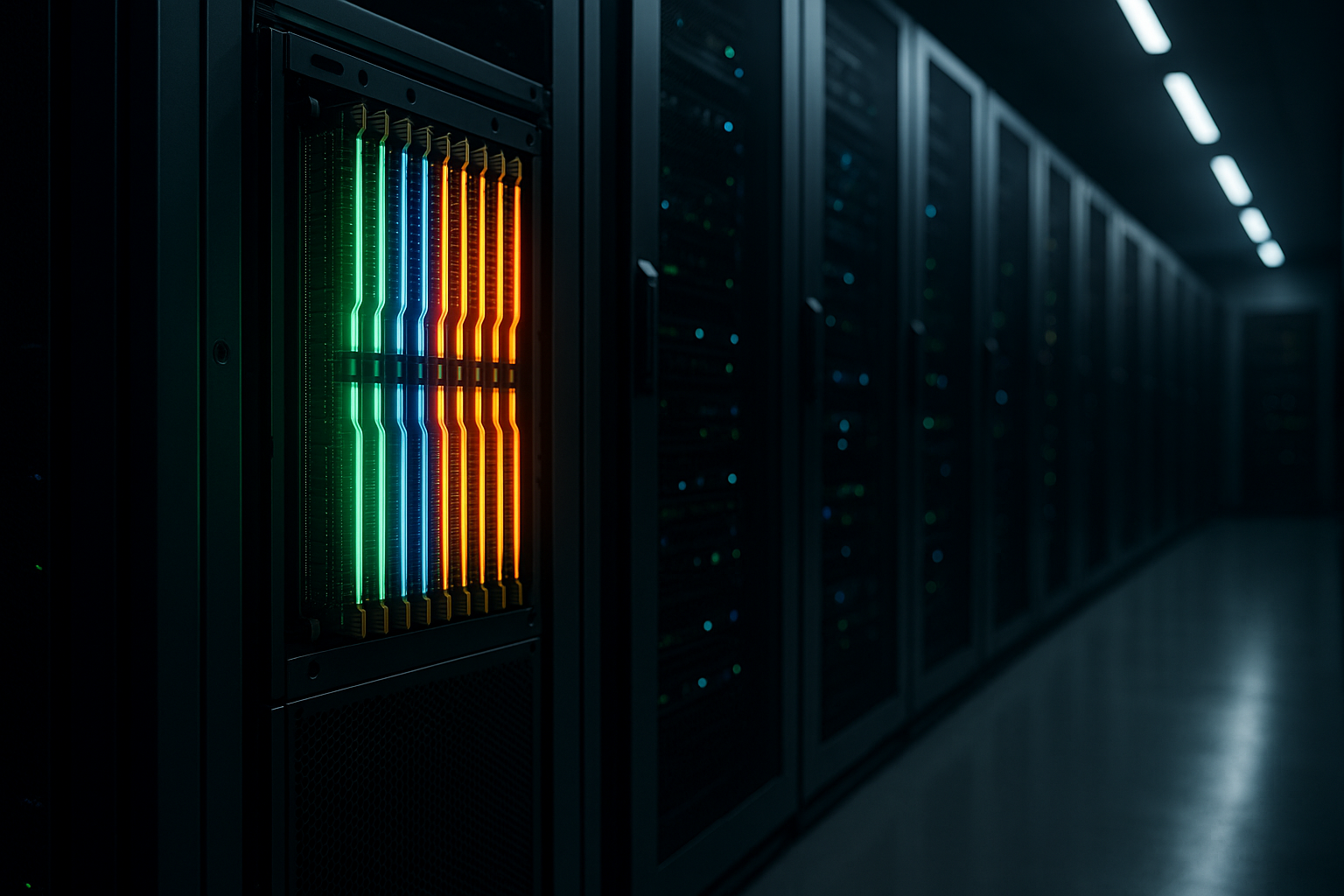 Centru de date cu servere și module RAM active