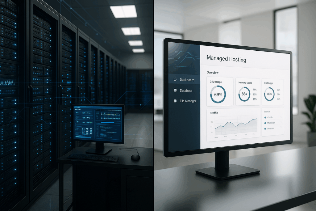 Primerjava med samo-gostiteljsko in upravljano infrastrukturo CMS v sodobnem podatkovnem centru