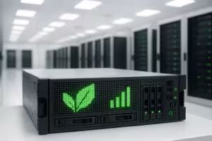Powerful server in a data center as a symbol for SEO hosting