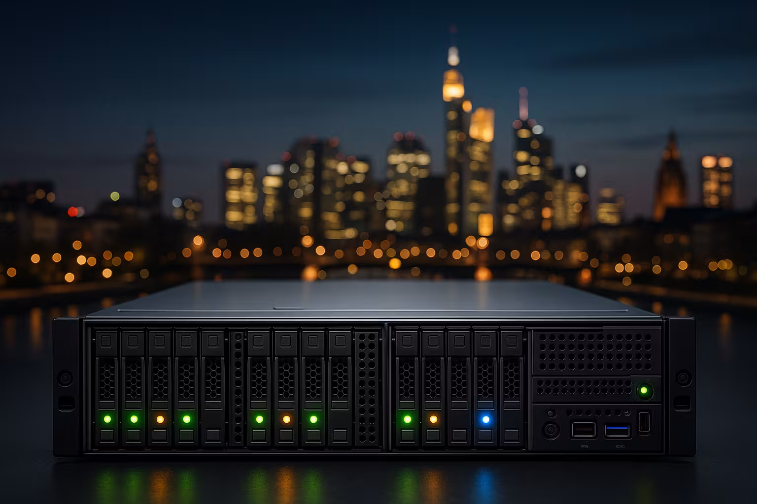 Imagine a unui server rack într-un centru de date