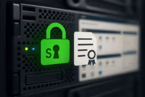 Сигурен уеб сървър със SSL заключване и цифров сертификат