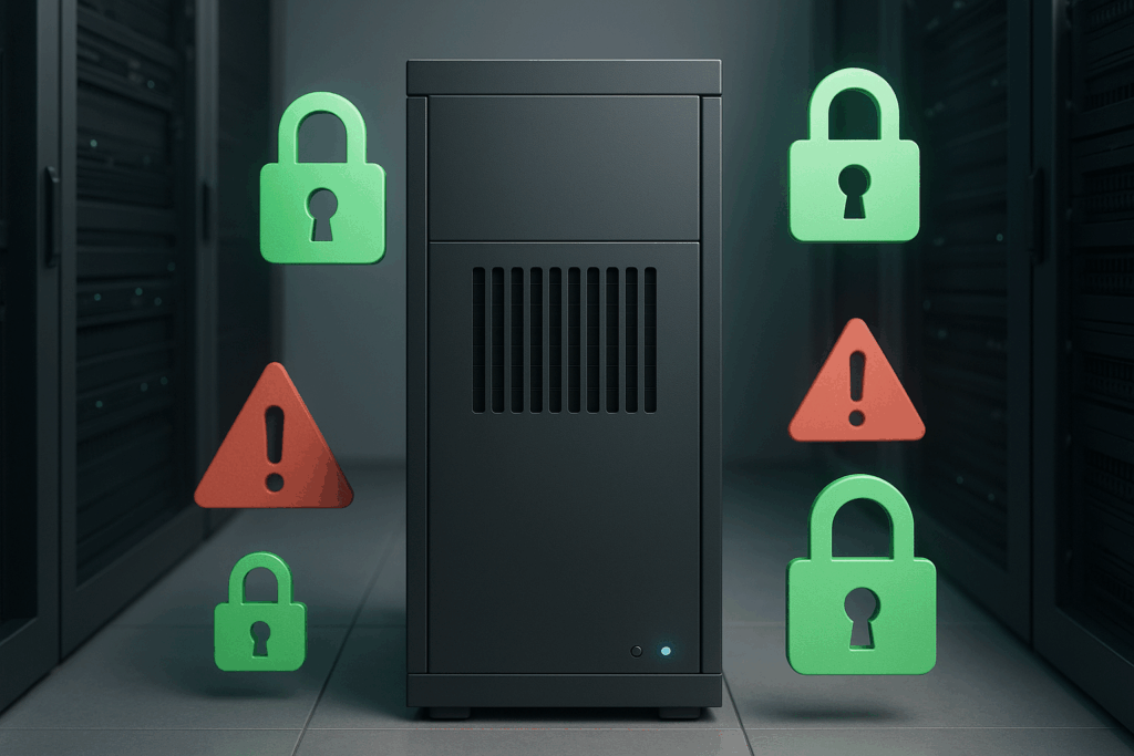 SSL хостинг сигурност с уеб сървъри и зелени катинари