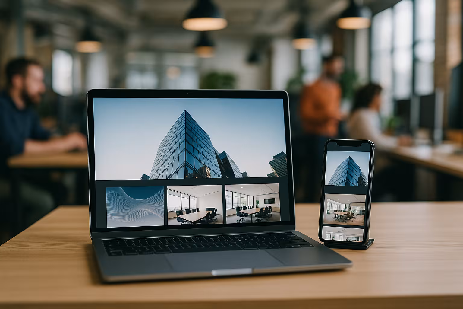 Laptop mostra il web hosting professionale per le piccole imprese.