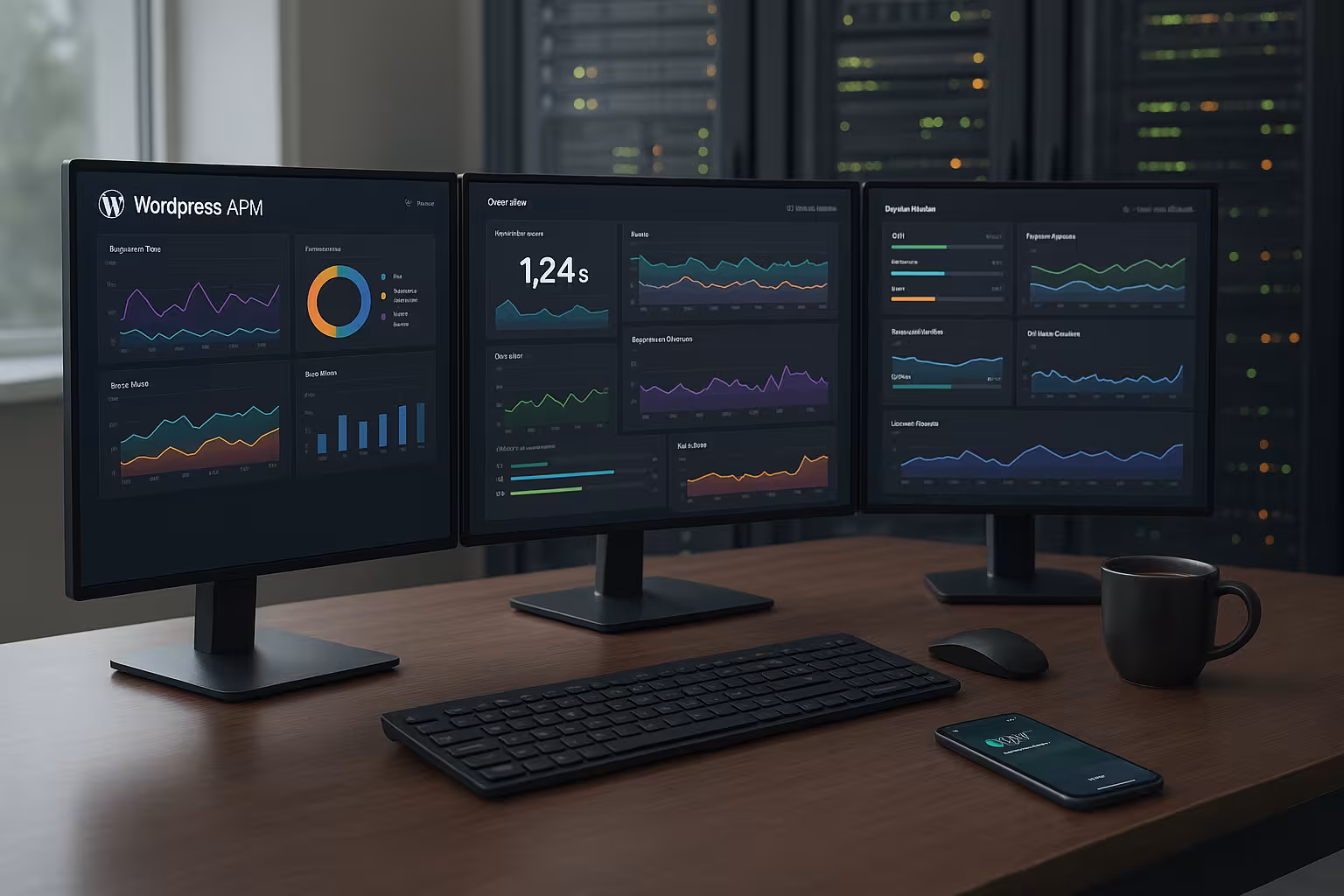 WordPress APMツール ウェブサイトパフォーマンスのモニタリングダッシュボード