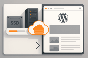 Porównanie buforowania WordPress: Przeglądarka pokazuje wolne i szybkie czasy ładowania dzięki buforowaniu w bezpośrednim porównaniu