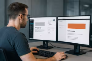 WordPress staging hosting professionaalses kontoris