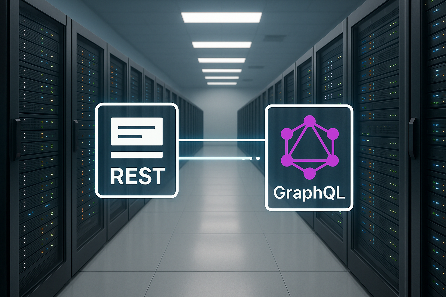 API-First Hosting: Modern servers with API interfaces in a data center