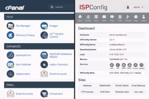 cPanelとISPonfigの比較：商用ソリューションとオープンソースパネルの比較