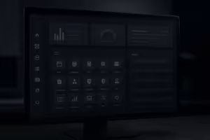 ダークモード ホスティングコントロールパネル モダンで写実的