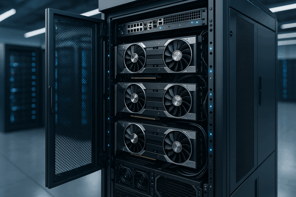 Moderne GPU Server in Datacenter für KI und ML Hosting