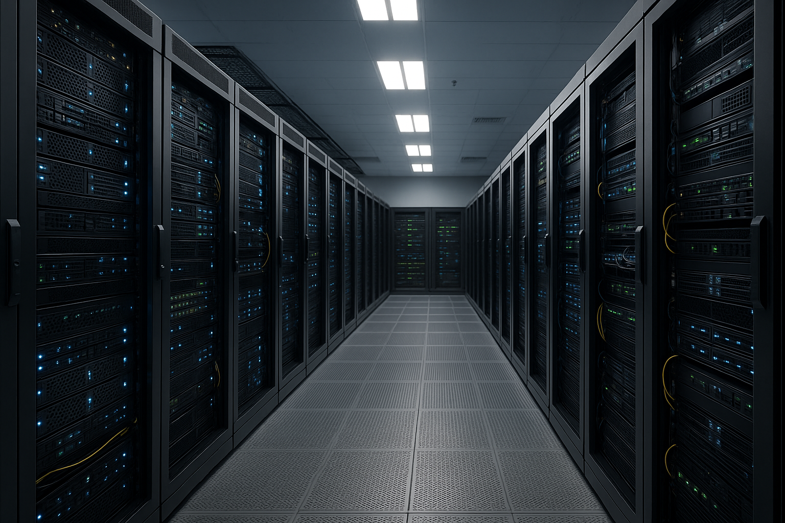 Centru de date modern cu servere și tehnologie de rețea pentru servicii gestionate de găzduire Kubernetes și găzduire de containere