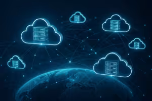 Server cloud interconnessi in un moderno ambiente multi-cloud