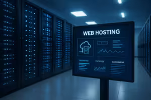 Server met Plesk-interface voor gecentraliseerd beheer van de webhosting-server