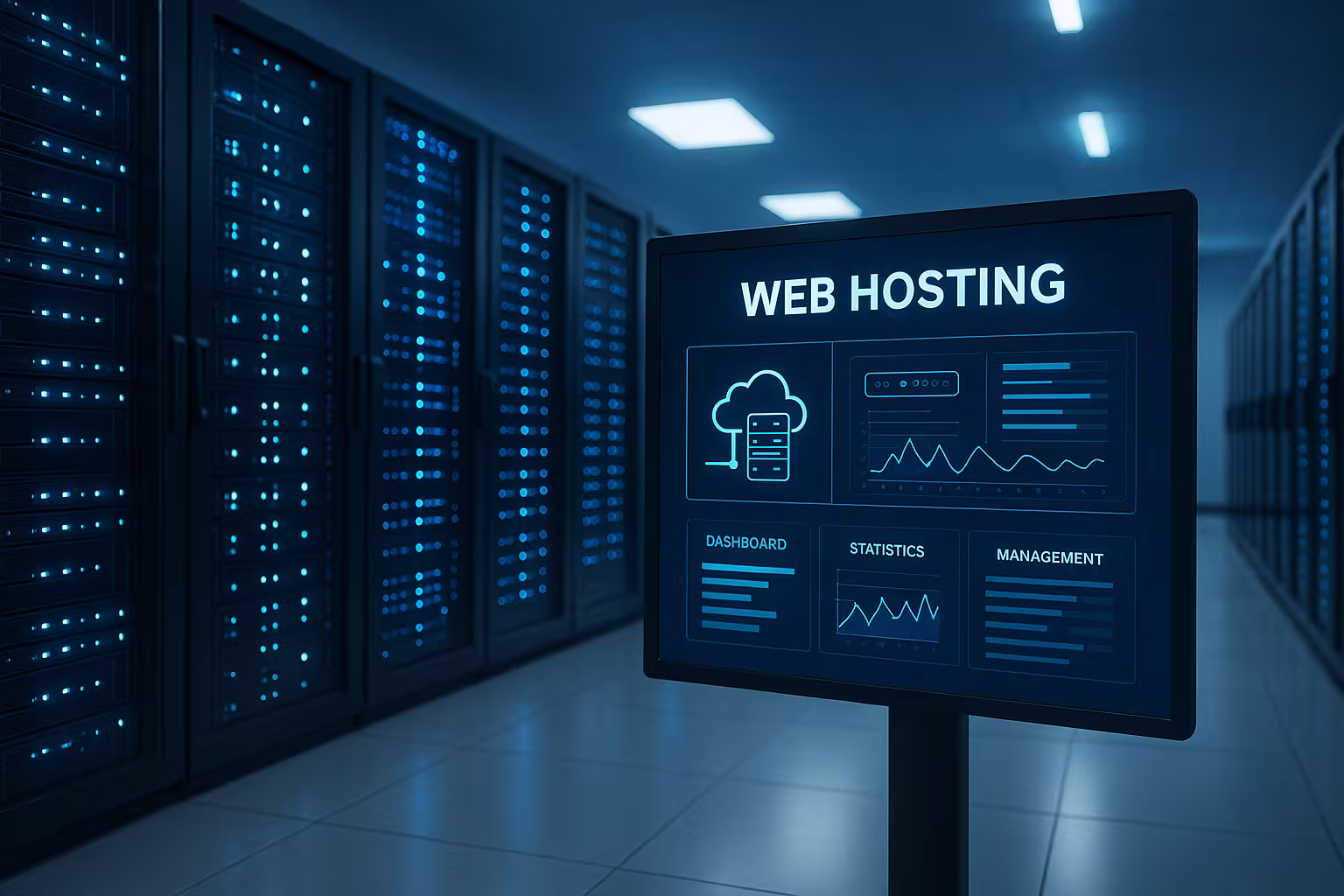 Server con interfaccia Plesk per la gestione centralizzata del server di web hosting
