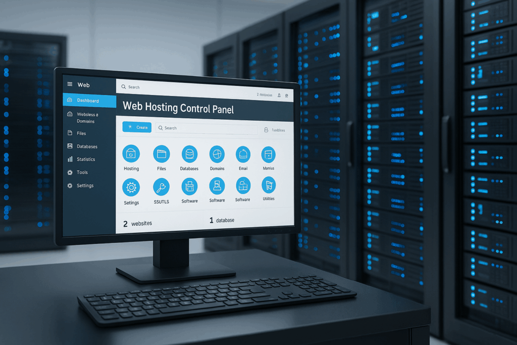 Serverovňa s otvoreným ovládacím panelom webhostingu aaPanel