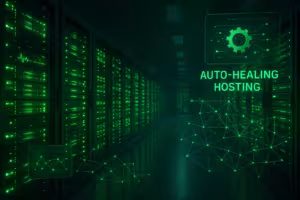 Nowoczesne serwery w centrum danych z technologią samonaprawy