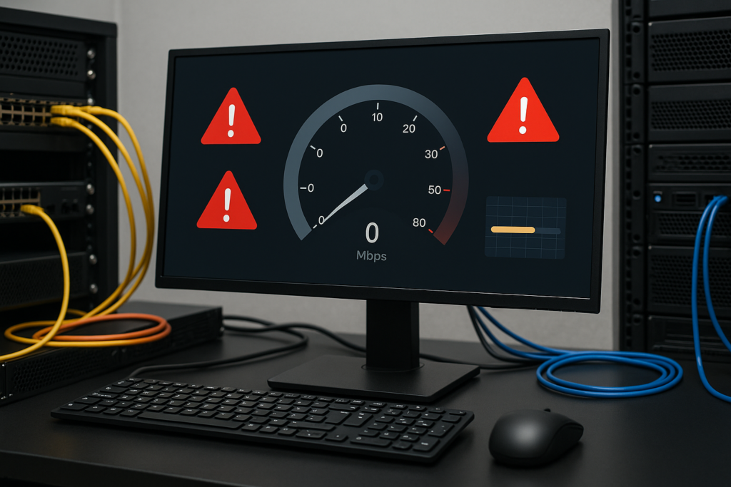 Errore dello speed test nella misurazione delle prestazioni del sito web visualizzato