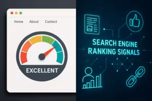 TTFB SEO-факторы ранжирования Визуализация со скоростью загрузки веб-сайта и реальными факторами ранжирования