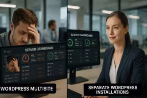 WordPress マルチサイトと個別インストール - 管理の複雑さの比較