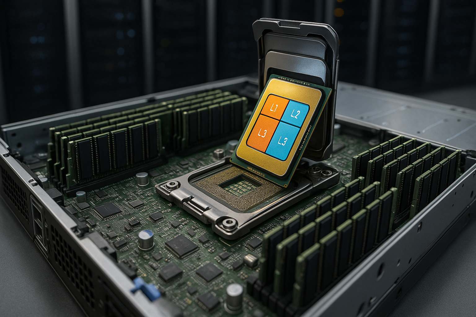 Cache della CPU L1 L2 L3 nell'architettura del server per le prestazioni di hosting