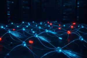 Visualisierung von Netzwerk-Datenpaketen mit Paketverlust in einer Serverumgebung