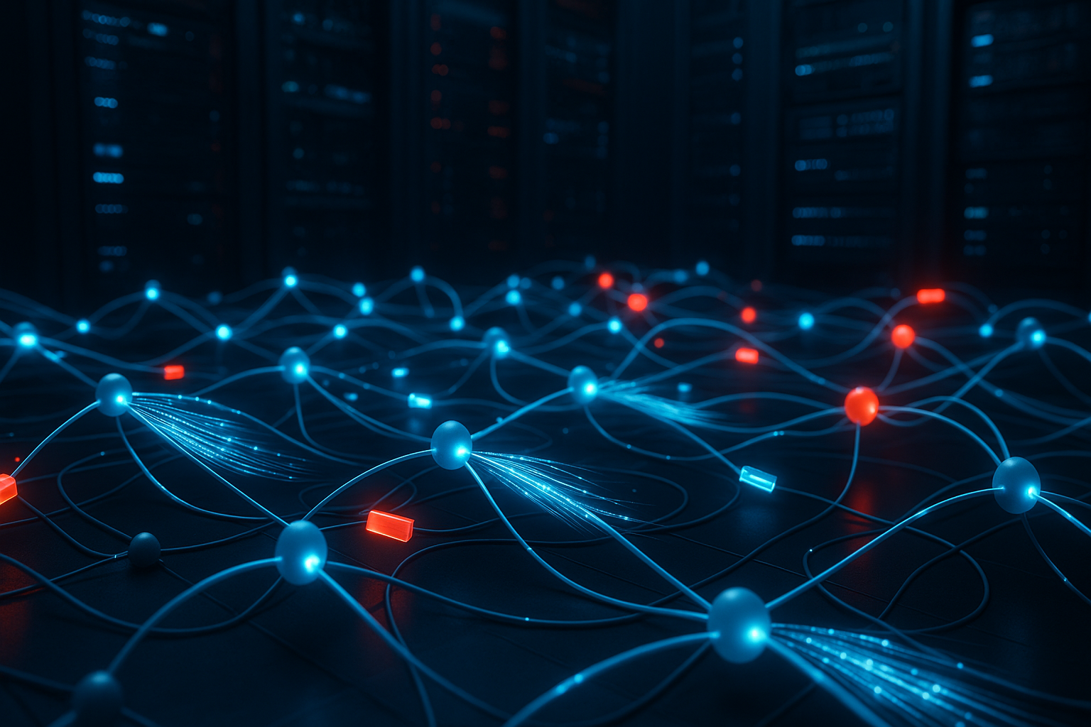 Visualization of network data packets with packet loss in a server environment
