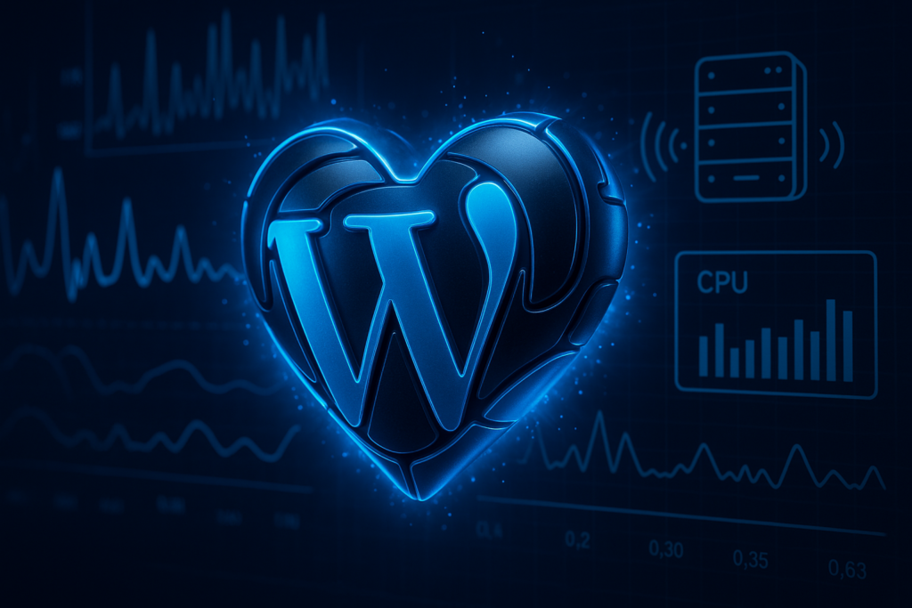 Wykres wydajności WordPress Heartbeat API z obciążeniem serwera