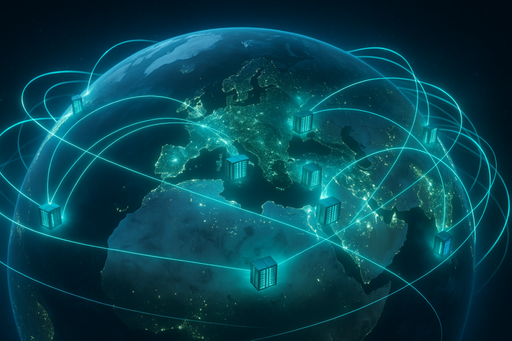 Rete di hosting mondiale per siti web internazionali con sedi di server