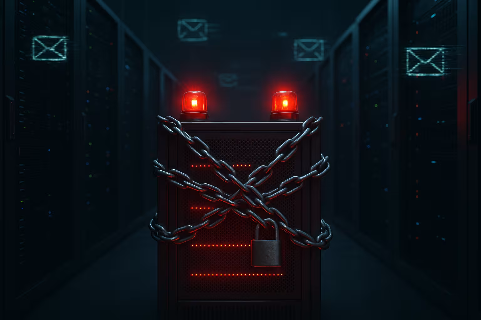 ホスティングの評判に関するスパムブラックリスト警告付きサーバールーム