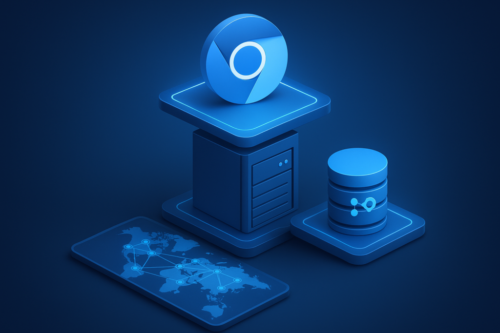 Livelli di caching nel web hosting: browser, server, object cache e CDN visualizzati