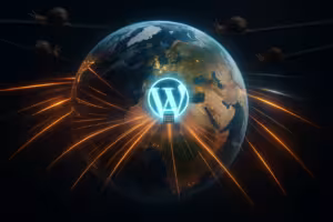 WordPress sin CDN lento para visitantes internacionales Mapa del mundo